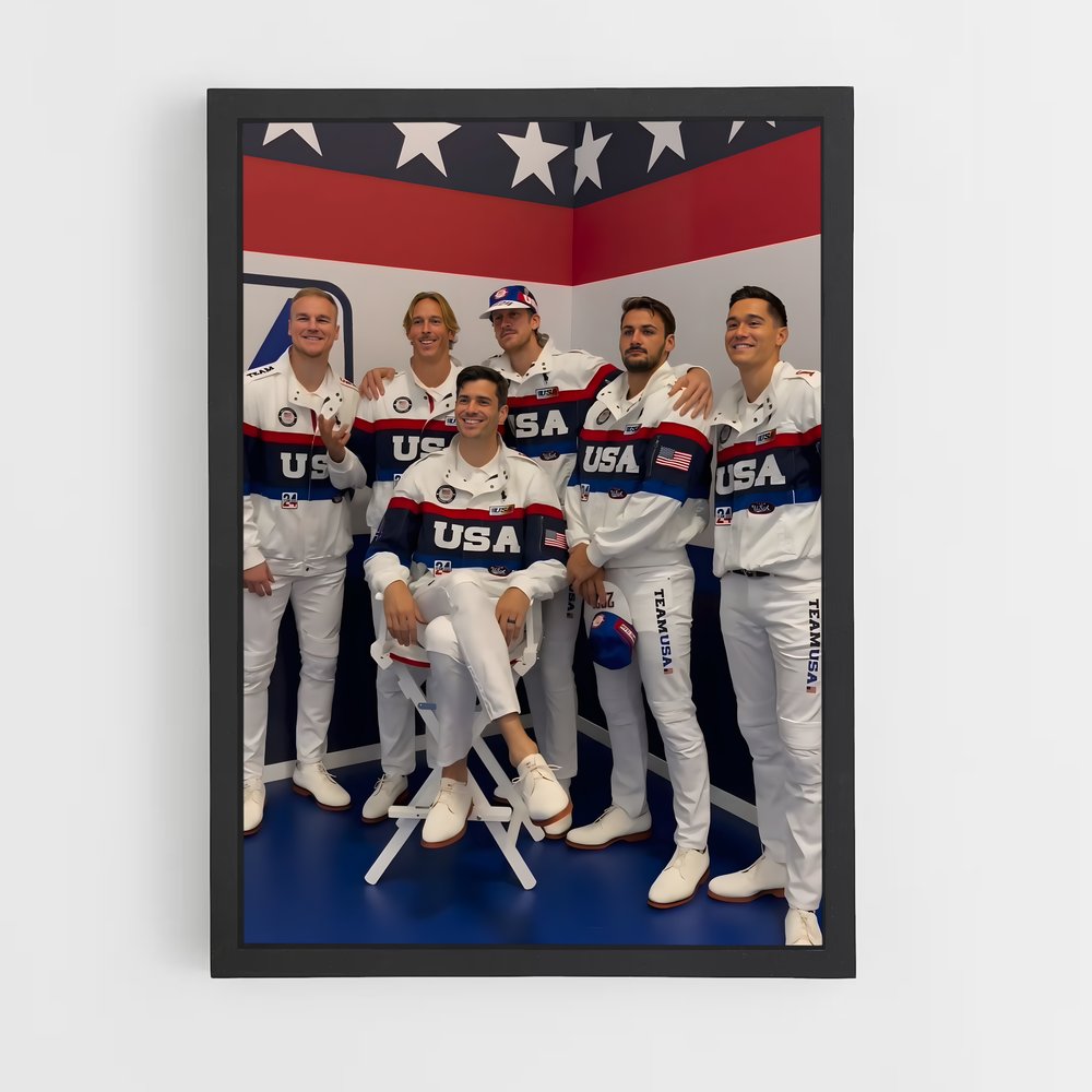 Poster Team USA Beach Vibes – affiche Beach-volley (vue 2)